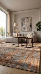 Atelier AE001 Bronz Uzun Ömürlü Yumuşak Dokulu Salon Yatak Odası Koridor Oturma Odası Yolluk Halı