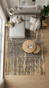 Atelier AE007 Sarı Uzun Ömürlü Yumuşak Dokulu Salon Yatak Odası Koridor Oturma Odası Yolluk Halı