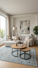Atelier AE008 Mavi Uzun Ömürlü Yumuşak Dokulu Salon Yatak Odası Koridor Oturma Odası Yolluk Halı