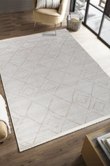 Akasya AK002 Krem Uzun Ömürlü Yumuşak Dokulu Halı