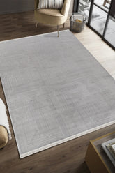 Akasya AK003 Gri Uzun Ömürlü Yumuşak Dokulu Halı