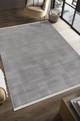 Akasya AK005 Gri Uzun Ömürlü Yumuşak Dokulu Halı