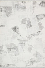 Alin AL001 Krem-Antrasit Uzun Ömürlü Yumuşak Dokulu Halı