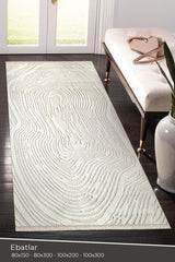 Amorf AR003 Krem Yumuşak Dokulu Makine Halısı