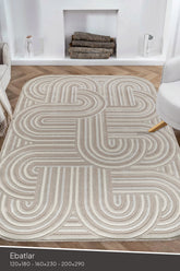 Amorf AR005 Krem Yumuşak Dokulu Makine Halısı