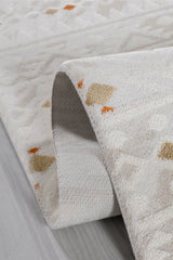 Bereket BE001 Krem-Kahve Uzun Ömürlü Yumuşak Dokulu Halı