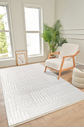 Bereket BE004 Krem-Bej Uzun Ömürlü Yumuşak Dokulu Halı