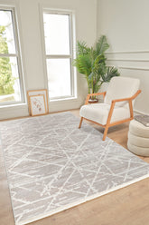 Bereket BE006 Krem-Kahve Uzun Ömürlü Yumuşak Dokulu Halı