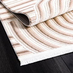 Boyut BY001 Krem-Kahve Yumuşak Dokulu Halı Makine Halısı