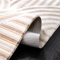 Boyut BY001 Krem-Kahve Yumuşak Dokulu Halı Makine Halısı