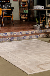 Boyut BY002 Krem-Kahve Yumuşak Dokulu Halı Makine Halısı