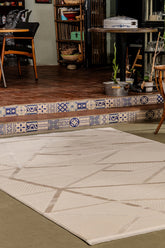 Boyut BY005 Krem-Kahve Yumuşak Dokulu Halı Makine Halısı