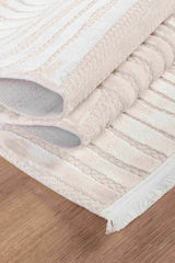 Boyut BY007 Krem-Kahve Yumuşak Dokulu Halı Makine Halısı