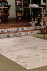 Boyut BY008 Krem-Kahve Yumuşak Dokulu Halı Makine Halısı