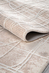 Boyut BY009 Bej Yumuşak Dokulu Halı Makine Halısı