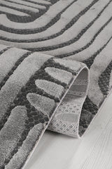 Boyut BY044 Antrasit Yumuşak Dokulu Halı Makine Halısı