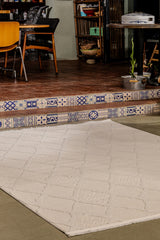 Boyut BY053 Bej Yumuşak Dokulu Halı Makine Halısı