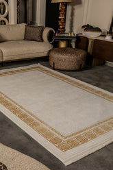 Cunda CN004 Bej-Gold Uzun Ömürlü Yumuşak Dokulu Halı