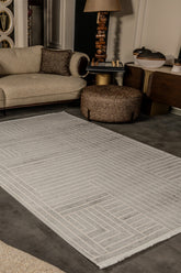 Cunda CN015 Gri Uzun Ömürlü Yumuşak Dokulu Halı