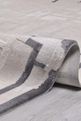 Elkenz 7560 Ekru Uzun Ömürlü Yumuşak Dokulu Halı