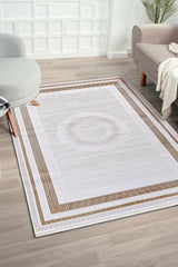 Elkenz EK005 Beyaz Uzun Ömürlü Yumuşak Dokulu Halı