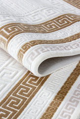 Elkenz EK005 Beyaz Uzun Ömürlü Yumuşak Dokulu Halı