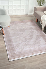 Elkenz EK006 Beyaz Uzun Ömürlü Yumuşak Dokulu Halı