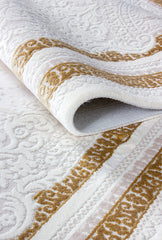 Elkenz EK008 Beyaz Uzun Ömürlü Yumuşak Dokulu Halı