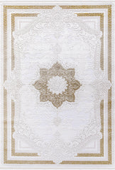 Elkenz EK008 Beyaz Uzun Ömürlü Yumuşak Dokulu Halı