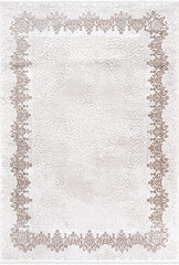 Elkenz EK010 Beyaz Uzun Ömürlü Yumuşak Dokulu Halı