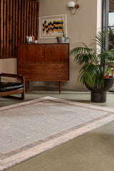 Gallery 1162 Bej Uzun Ömürlü Yumuşak Dokulu Halı