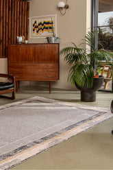 Gallery 1267 Bej Uzun Ömürlü Yumuşak Dokulu Halı