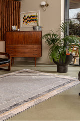 Gallery 1267 Bej Uzun Ömürlü Yumuşak Dokulu Halı