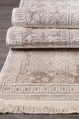 Gallery A0308 Bej Uzun Ömürlü Yumuşak Dokulu Halı