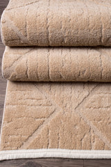 Jolly A0311 Bej Yumuşak Dokulu Halı Makine Halısı