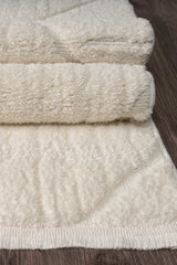 Jolly JL001 Krem Yumuşak Dokulu Halı Makine Halısı