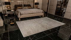 Kadifem KD001 Krem Yumuşak Dokulu Halı Makine Halısı