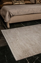 Kadifem KD001 Krem Yumuşak Dokulu Halı Makine Halısı