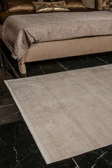 Kadifem KD003 Krem Yumuşak Dokulu Halı Makine Halısı