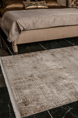 Kadifem KD009 Bej Yumuşak Dokulu Halı Makine Halısı