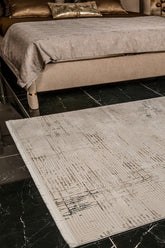 Kadifem KD012 Krem Yumuşak Dokulu Halı Makine Halısı