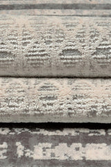 Mazzini 1478 Gri Uzun Ömürlü Yumuşak Dokulu Halı