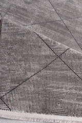 Mazzini 1489 Gri Uzun Ömürlü Yumuşak Dokulu Halı