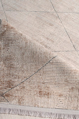 Mazzini 1490 Bej Uzun Ömürlü Yumuşak Dokulu Halı