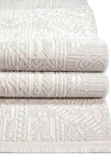 Mexx MX003 Beyaz Hav Toz Vermez Halı Makine Halısı