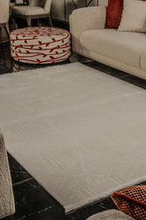 Mexx MX003 Beyaz Hav Toz Vermez Halı Makine Halısı