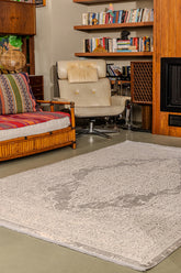 Modern MD001 Bej Uzun Ömürlü Yumuşak Dokulu Halı