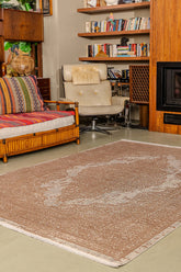 Modern MD002 Bej Uzun Ömürlü Yumuşak Dokulu Halı