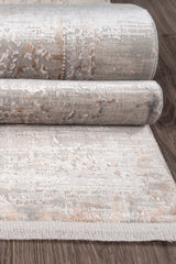 Modern MD003 Bej Uzun Ömürlü Yumuşak Dokulu Halı