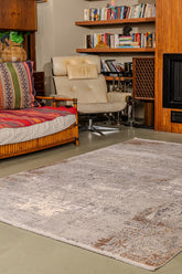 Modern MD006 Bej Uzun Ömürlü Yumuşak Dokulu Halı